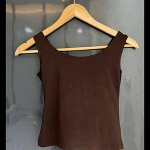 Brown Tank  And Olive Top