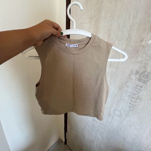 Zara Ribbed Crop Top