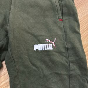 Puma Warm Joggers Kids - Olive Green