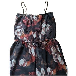 Brown Floral Printed Dress