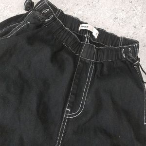 Max Black Baggy Parachute Jean's