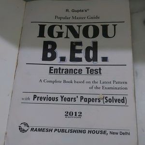 Entrance Test Book