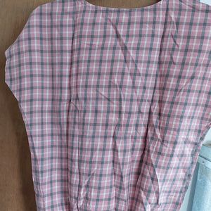 Baby Pink Colour Semi Formal Tunic Top Office wear