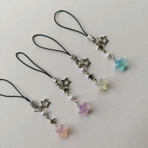 Y2K Shimmery Jelly Star Phone Charm -two Pieces