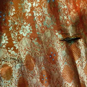 Orange Colour Pure Kanchipattu Saree