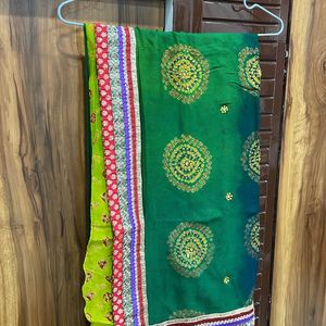 Heavy Festive Bandhej Saree With Blouse