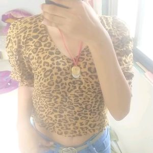 Animal Printed Crop Top