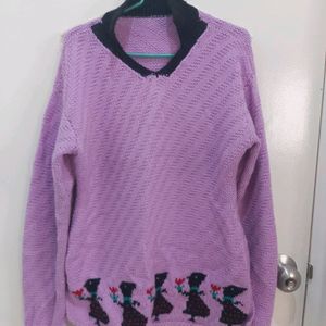 Beautiful Hand Woven Mauve colour Sweater..