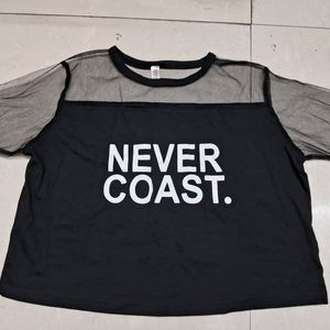 Fancy 'NEVER COAST' Casual Top