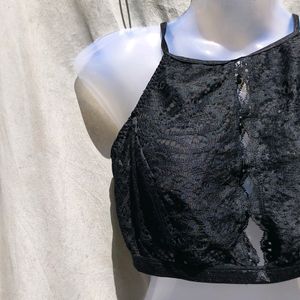 I. BLACK SEXY NET BRALETTE