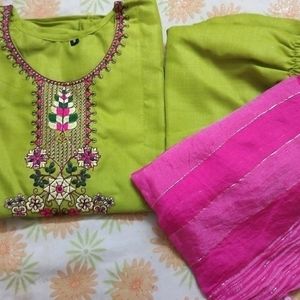 Kurta With Dupatta And Bottom wear