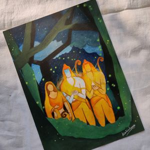 Handmade Painting Of Sri Ram Parivar🙏