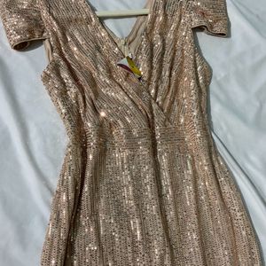 Gold Sequinned Cocktail Dress