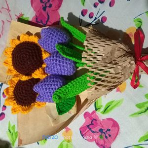 Crochet Tulip 🌷 And Sunflower 🌻 Bouquet ✨💓