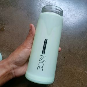 2 NICE Flask Glass Water Bottle