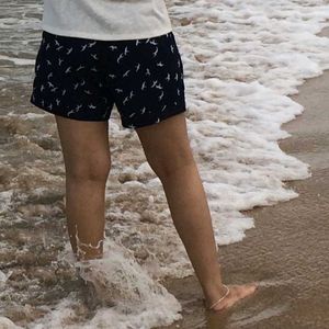 Bird Print Shorts,