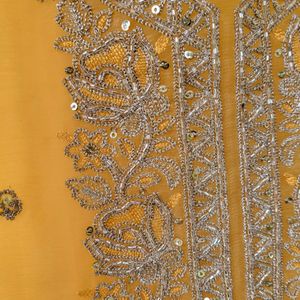 Unstiched Crushed Silk Party Wear Suit Fabric