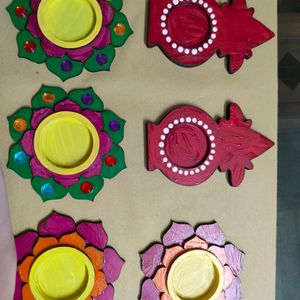 MDF Self Decorated Tea light Holders