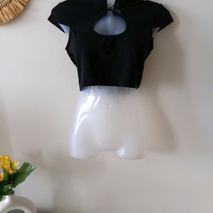 Madarin Collar Crop Top From Singapore