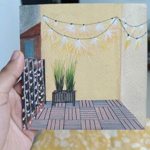 Lights Theme Hand painted Postcards