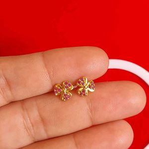 Beautiful New Shaining Stone Flower Desine Studs