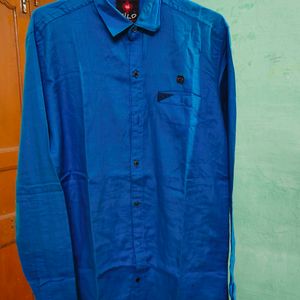 Blue Coloured Full Shirt For Men