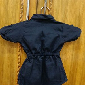 Dark blue dress for baby girl