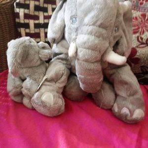 Mother And Baby Elephant Soft Toy