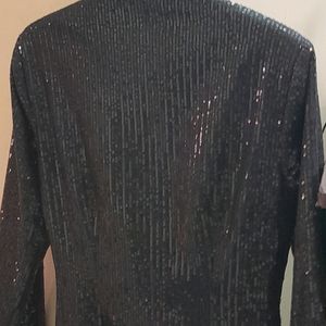 ZABELLA Black Sequin Blazer Cum Dress