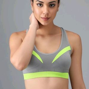 Grey Green Racerback Sports Bra M 34B