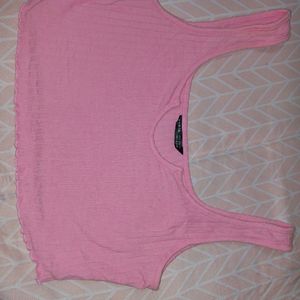 Pink Crop Top