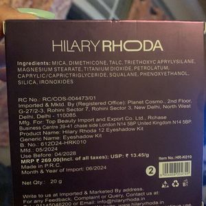 Hilary Rhoda Eyeshadow Palette