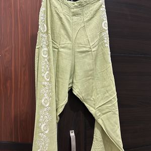 Cotton Thread Work Kurta Pants