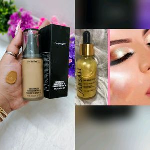 Mac Foundation + Farsali Serum