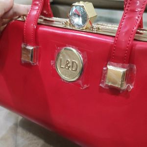 Red Colur Bridal Handbag