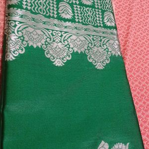 Absolutely New Beautiful Green Saree