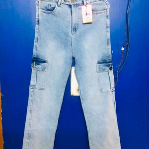 Cargo High Waist Jeans