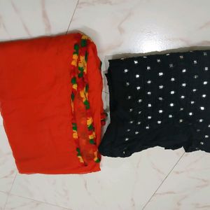 Black Kurtha Duppata And Pant