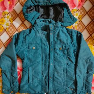 Roadster Women Teal Solid Hooded Puffer Jacket