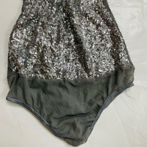 Women Silver  Bodysuit