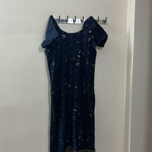 Women L Size Stitched Dress