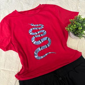 URBANIC red Snake Top