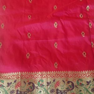 Pink Patola Silk Kanjeevaram Saree With Stitch Blo