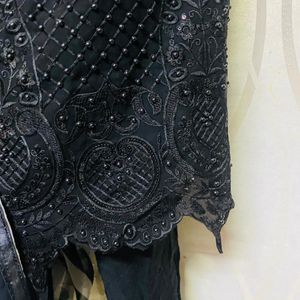 3 Pec Pakistani Dizinar Black Suit