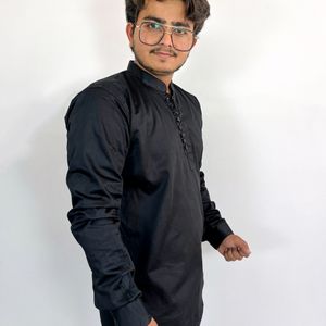 Trendy Black short kurta for boys