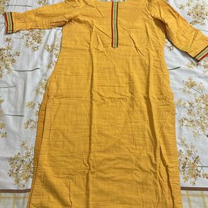 Mustard Kurta Set