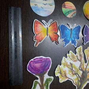 8 Stickers Set With Freebie