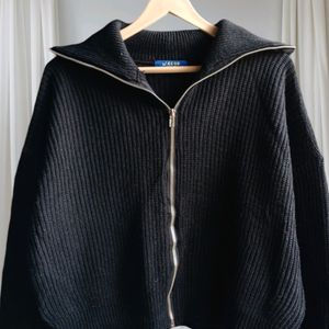 Black Zipup Sweater