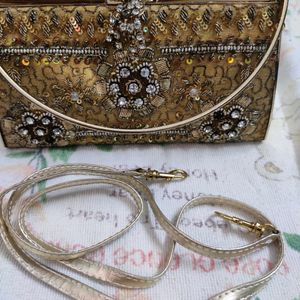 Golden Bridal clutch