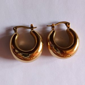 Thick Gold Plated Hoops